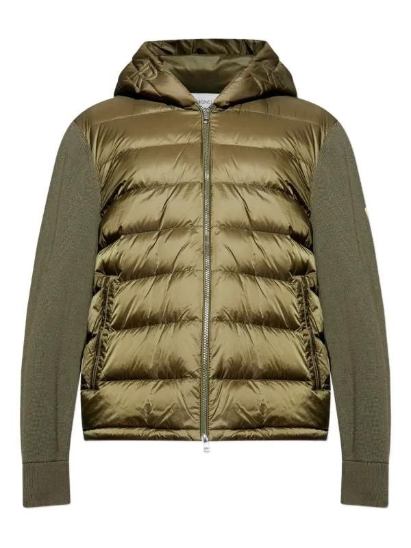 Moncler olive puffer jacket