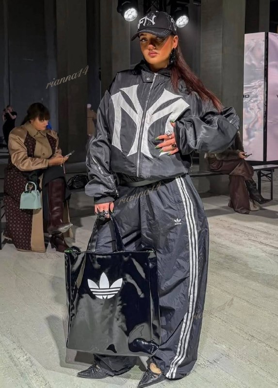 Adidas black tote bag